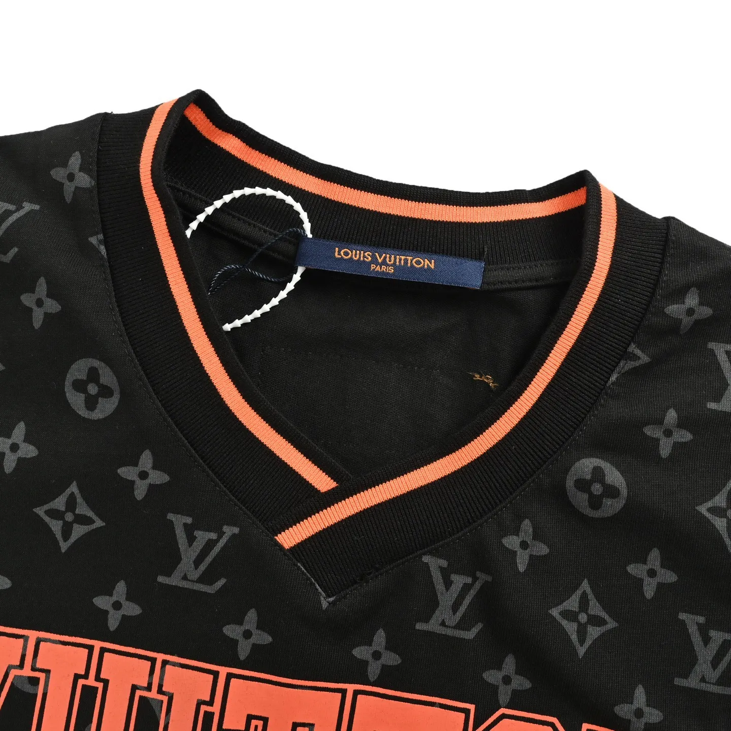 Louis Vuitton/Louis Vuitton 25ss No. 00 Orange letter print short sleeves